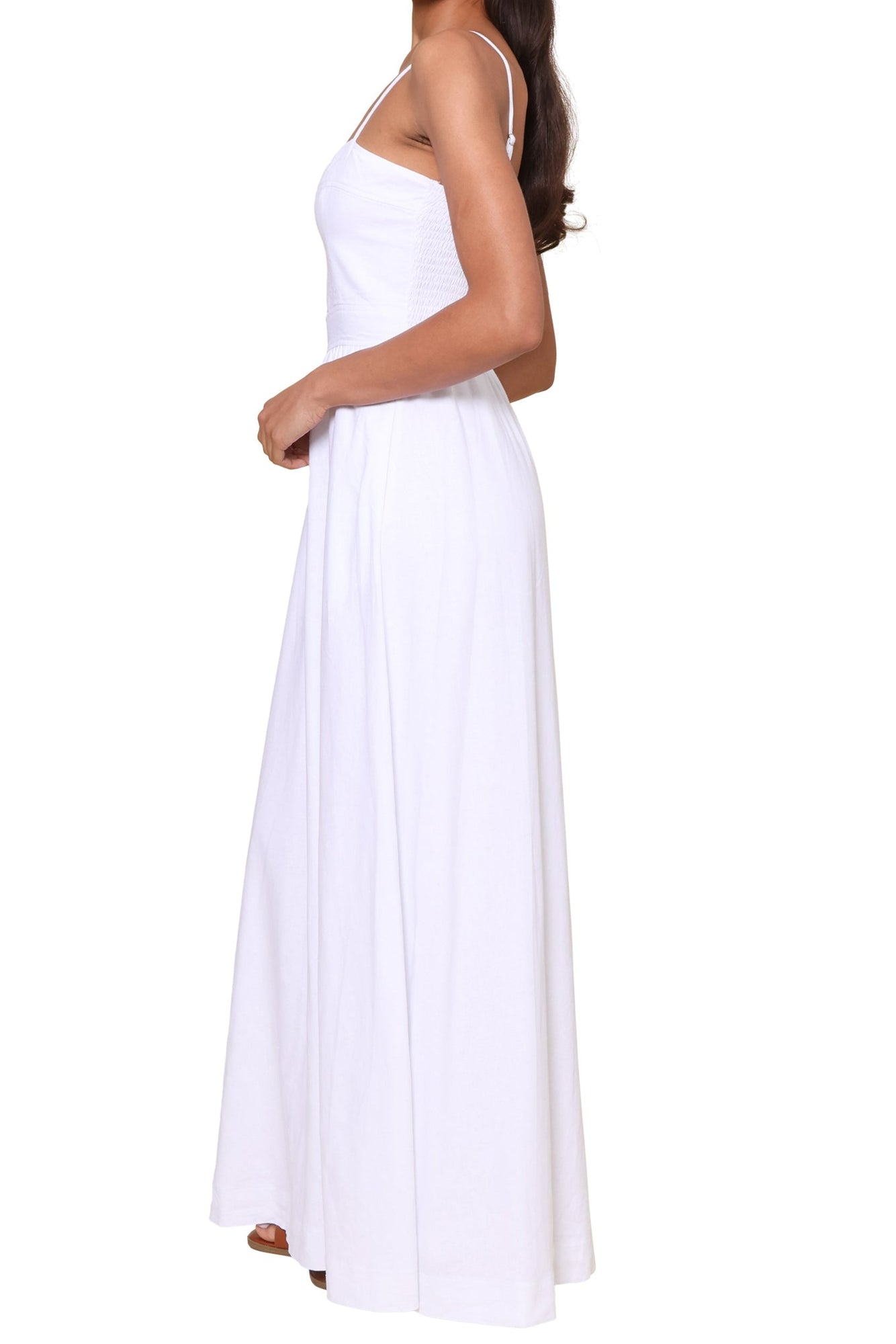 The Linen Cutout Maxi Dress