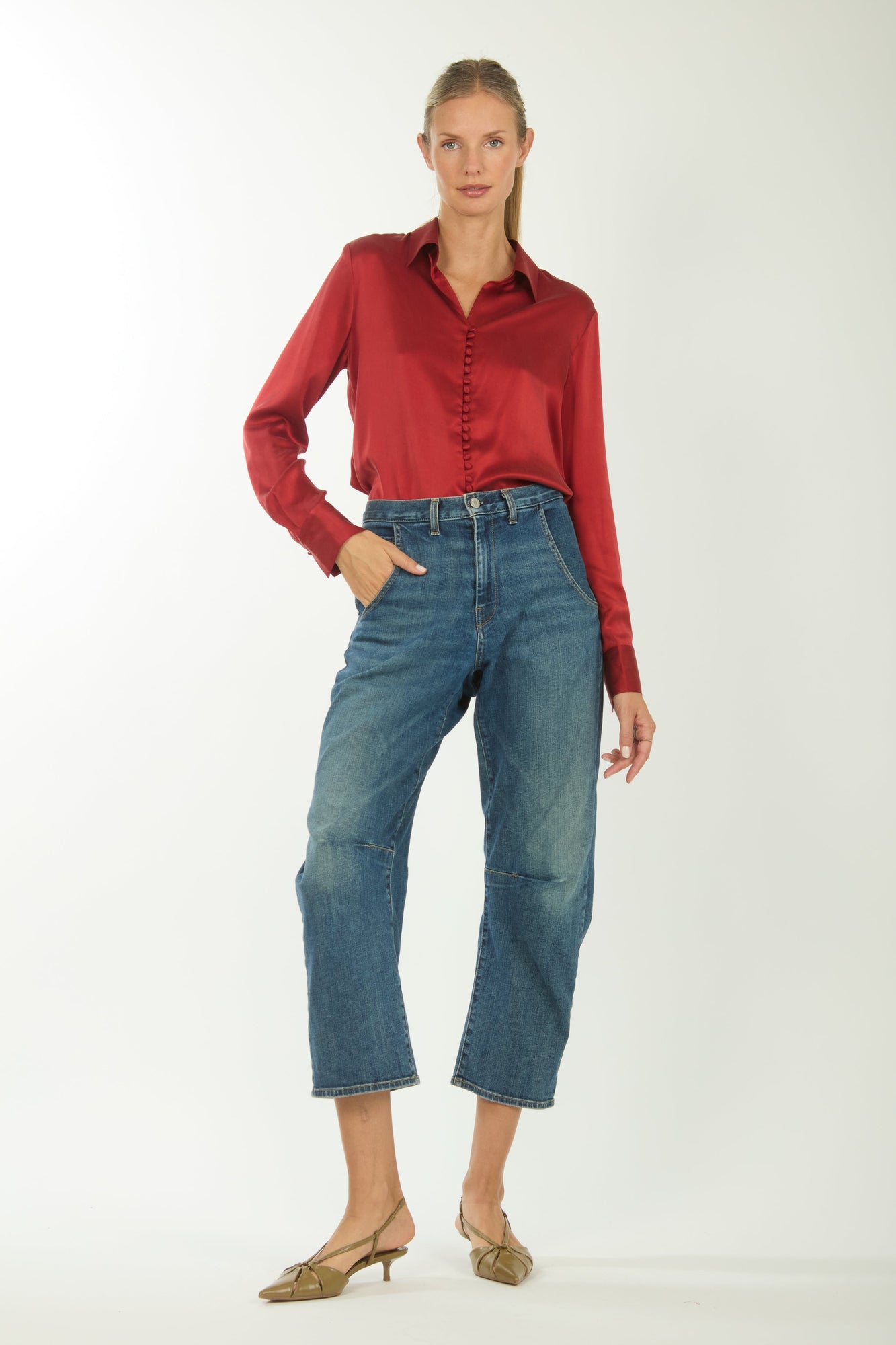 Joanne Blouse | Orange Red