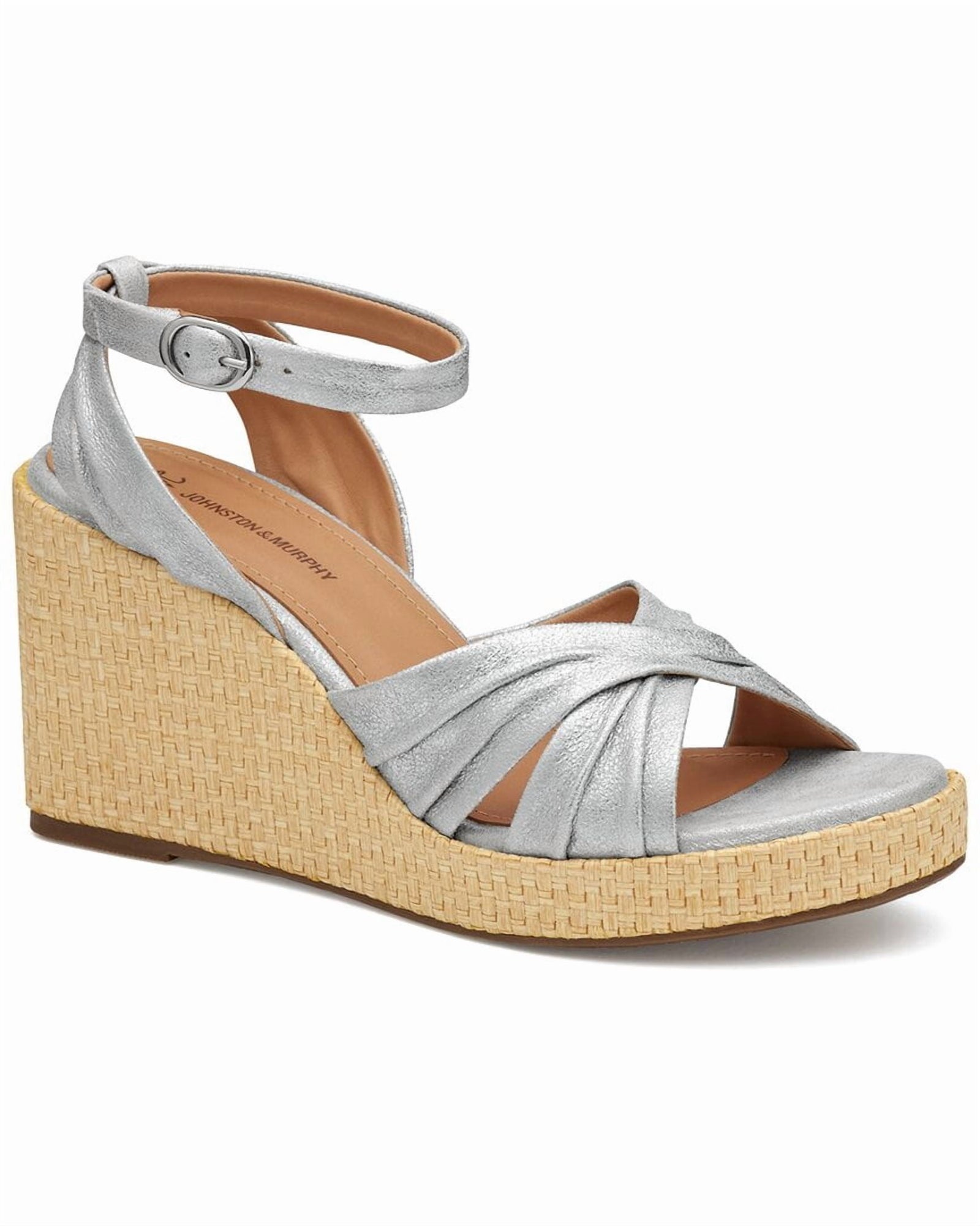 Johnston & Murphy | Womens | Marcia Suede Sandal | Silver
