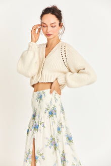 Womens | Marshe Crop Cardigan | Antique White