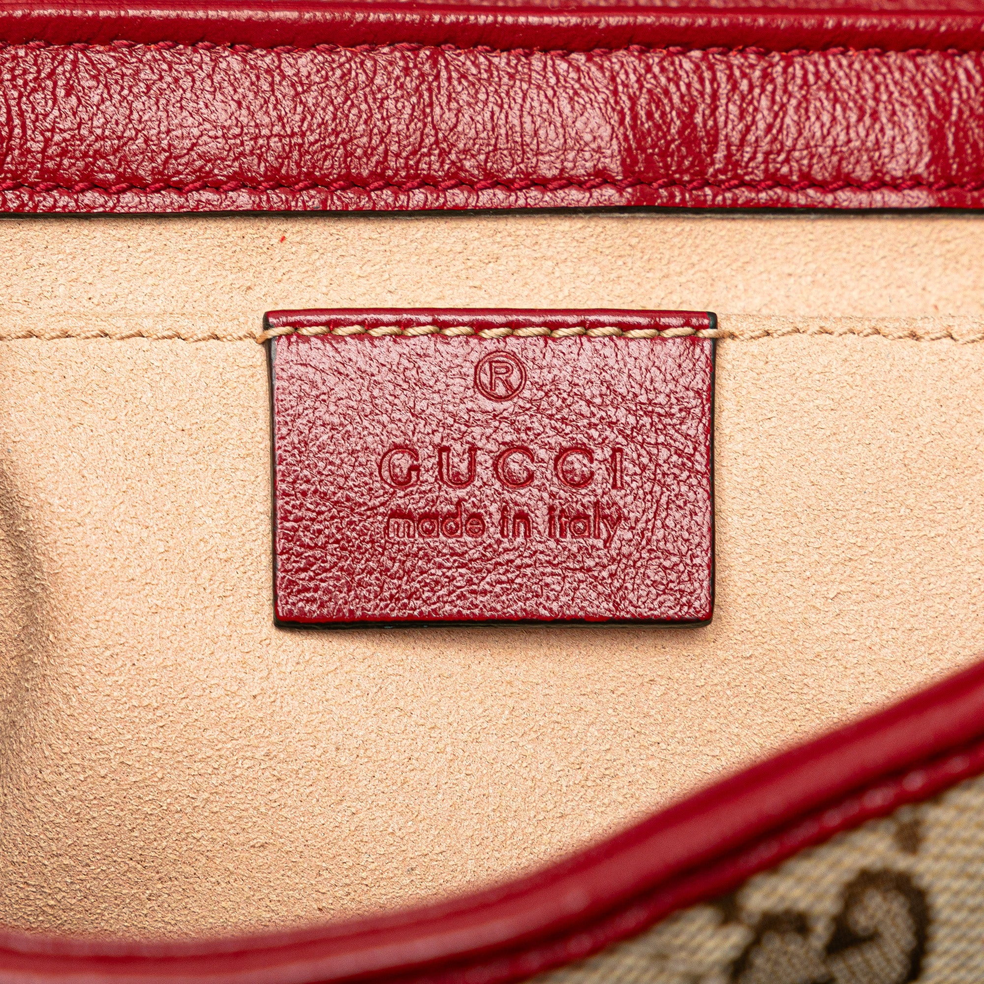 Gucci | Pre-Owned Small GG Marmont GG Matelasse Diagonal Canvas Shoulder Bag | Brown/Beige