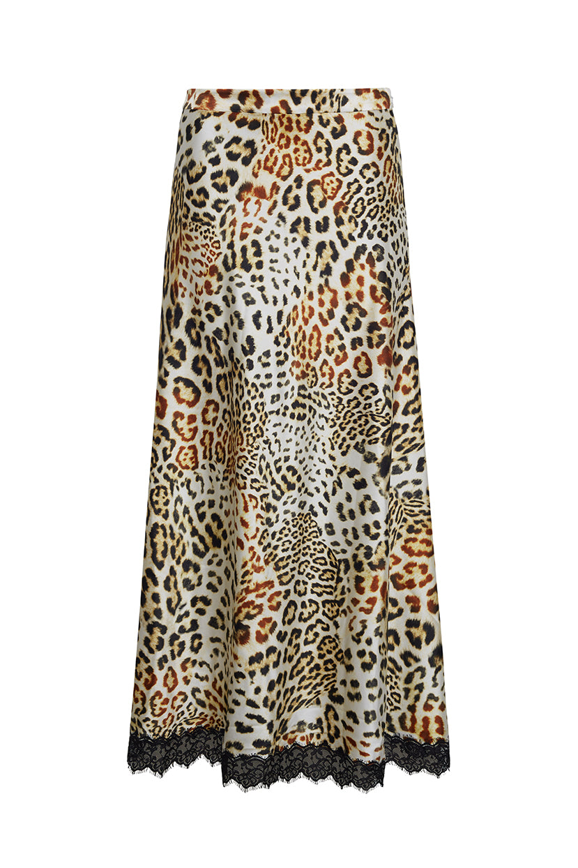 Kaia Slip Skirt | Cheetah Natural