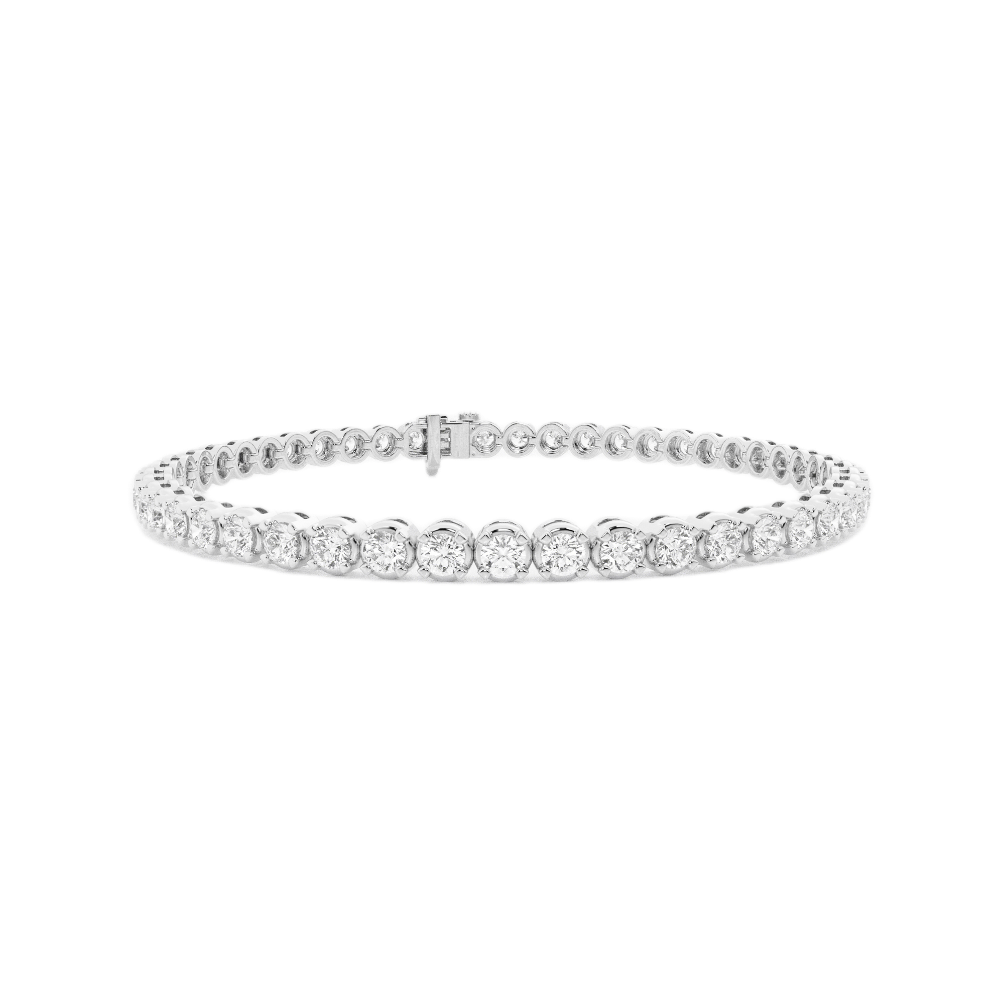 Womens | Tennis Bracelet - IV | 14K White Gold | 5 CTW Round Cut Lab Grown Diamond | G-SI