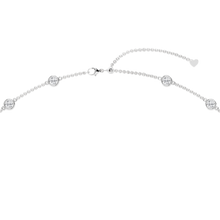 Womens | Station Necklace | 14K White Gold | 3.75 CTW Round Cut Lab Grown Diamond | F-VS2