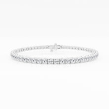 Womens | Tennis Bracelet | 14K White Gold | 8.25 CTW Round Cut Lab Grown Diamond | F-VS