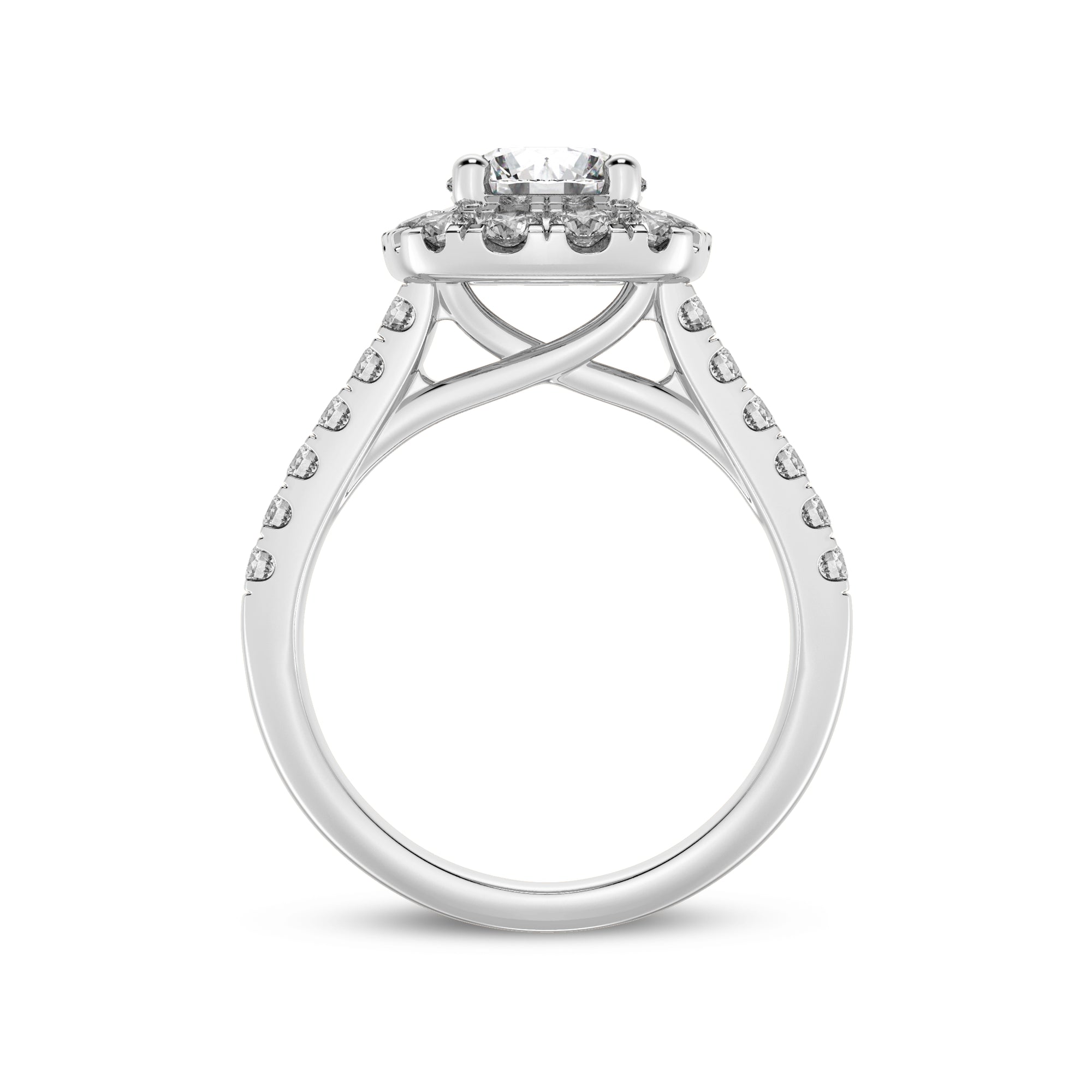 Womens | Solitaire Engagement Ring | 14K White Gold | 2.60 CTW Round Cut Lab Grown Diamond | G-VS