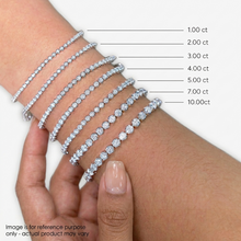 Womens | Tennis Bracelet - I | 14K White Gold | 3 CTW Round Cut Lab Grown Diamond | F-VS2