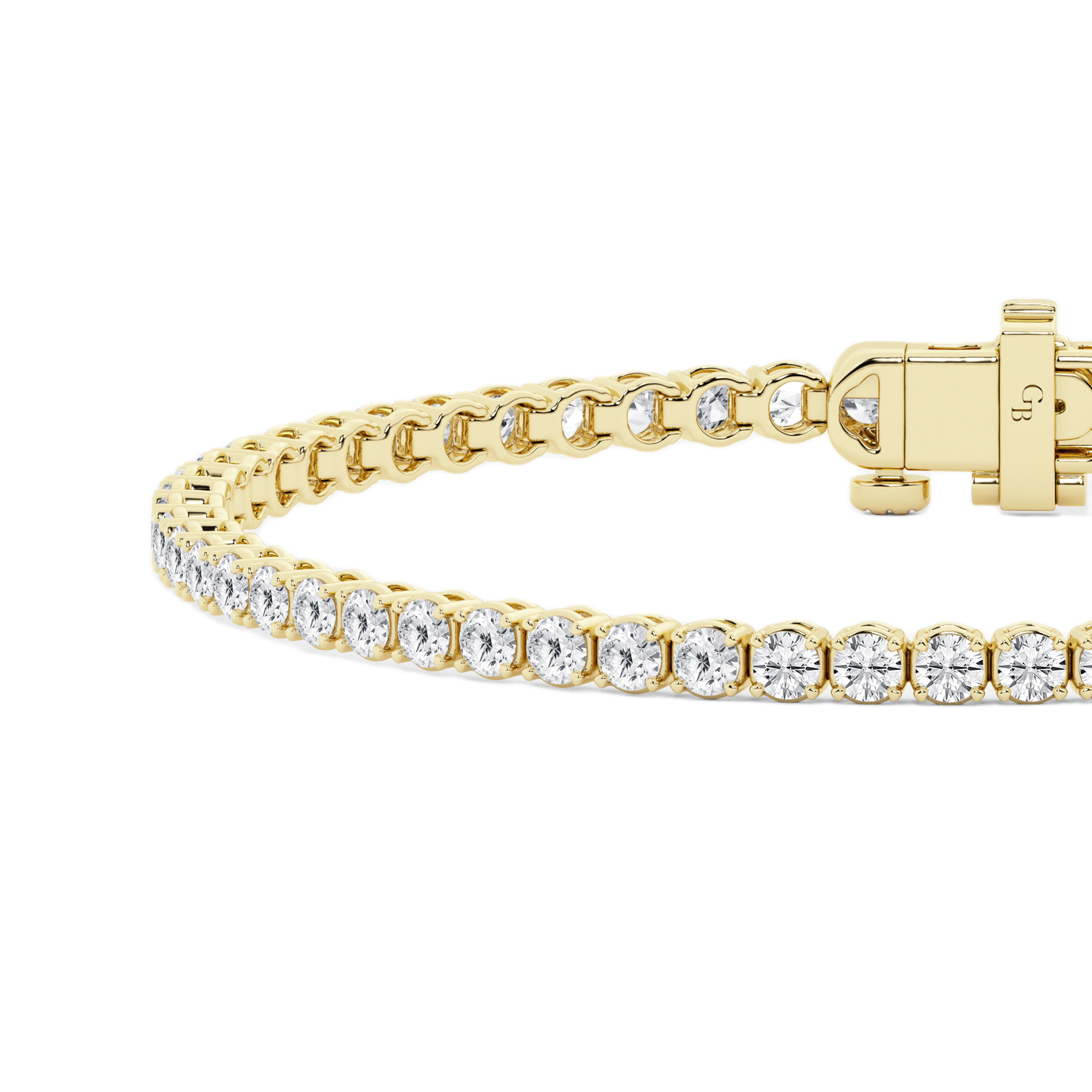 Womens | Tennis Bracelet - I | 14K Yellow Gold | 3 CTW Round Cut Lab Grown Diamond | F-VS2