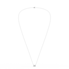 Womens | Pendant Necklace | 14K White Gold | 0.75 CTW Emerald Cut Lab Grown Diamond | G-SI