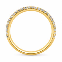 Womens | Wedding Band | 18K Yellow Gold | 0.15 CTW Round Cut Lab Grown Diamond | F-VS2