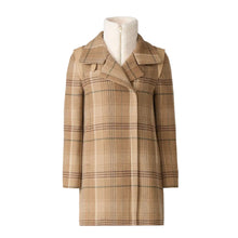 Kiana-P Plaid Moto Coat In Wool | Teak