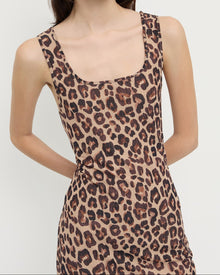 Kiera Dress in mesh leopard.
