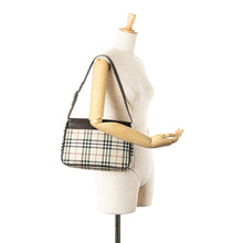 Burberry | Pre-Owned House Check Canvas Shoulder Bag | Brown/Beige