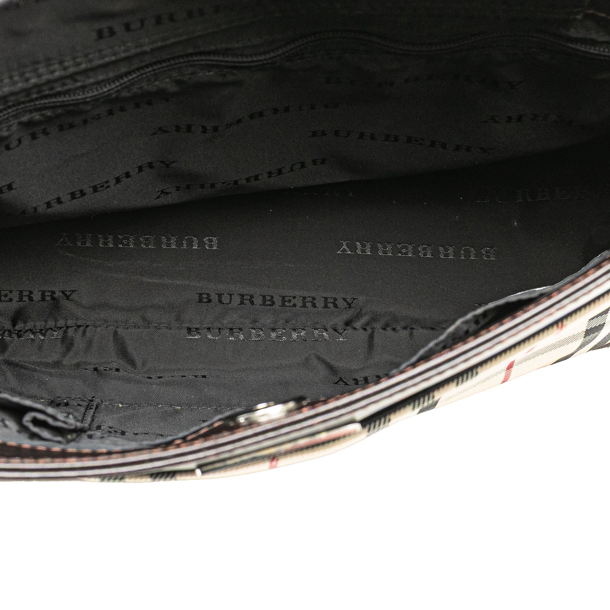 Burberry | Pre-Owned House Check Canvas Shoulder Bag | Brown/Beige