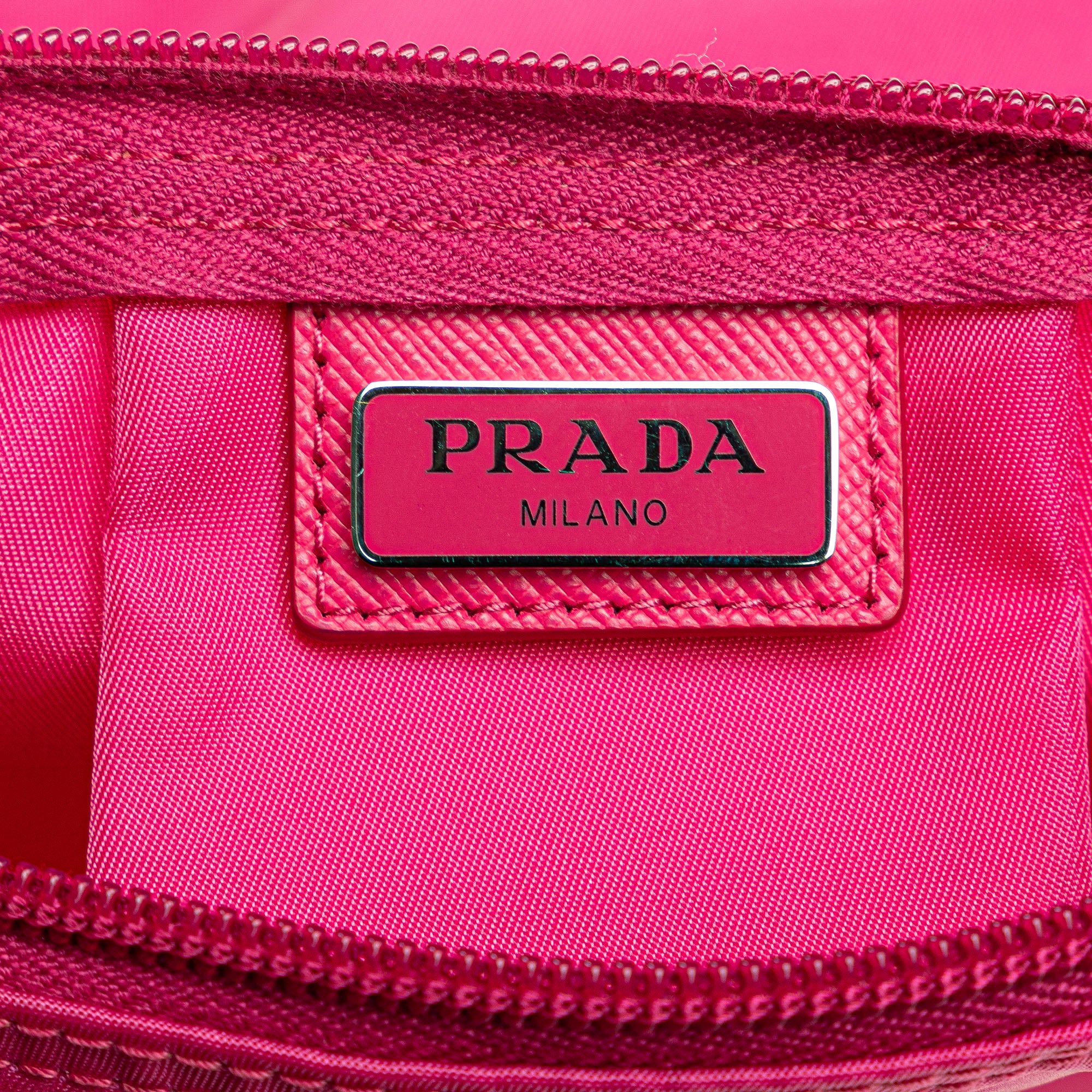 Prada | Pre-Owned Tessuto Pouch | Pink