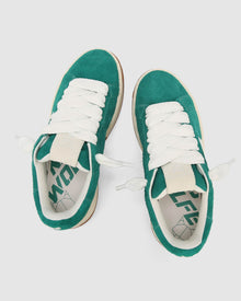 Mens | Kray Hairy Cow Suede Sneaker | Forest Green