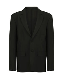 Kalen Wool Oversized Wool Blazer | Black