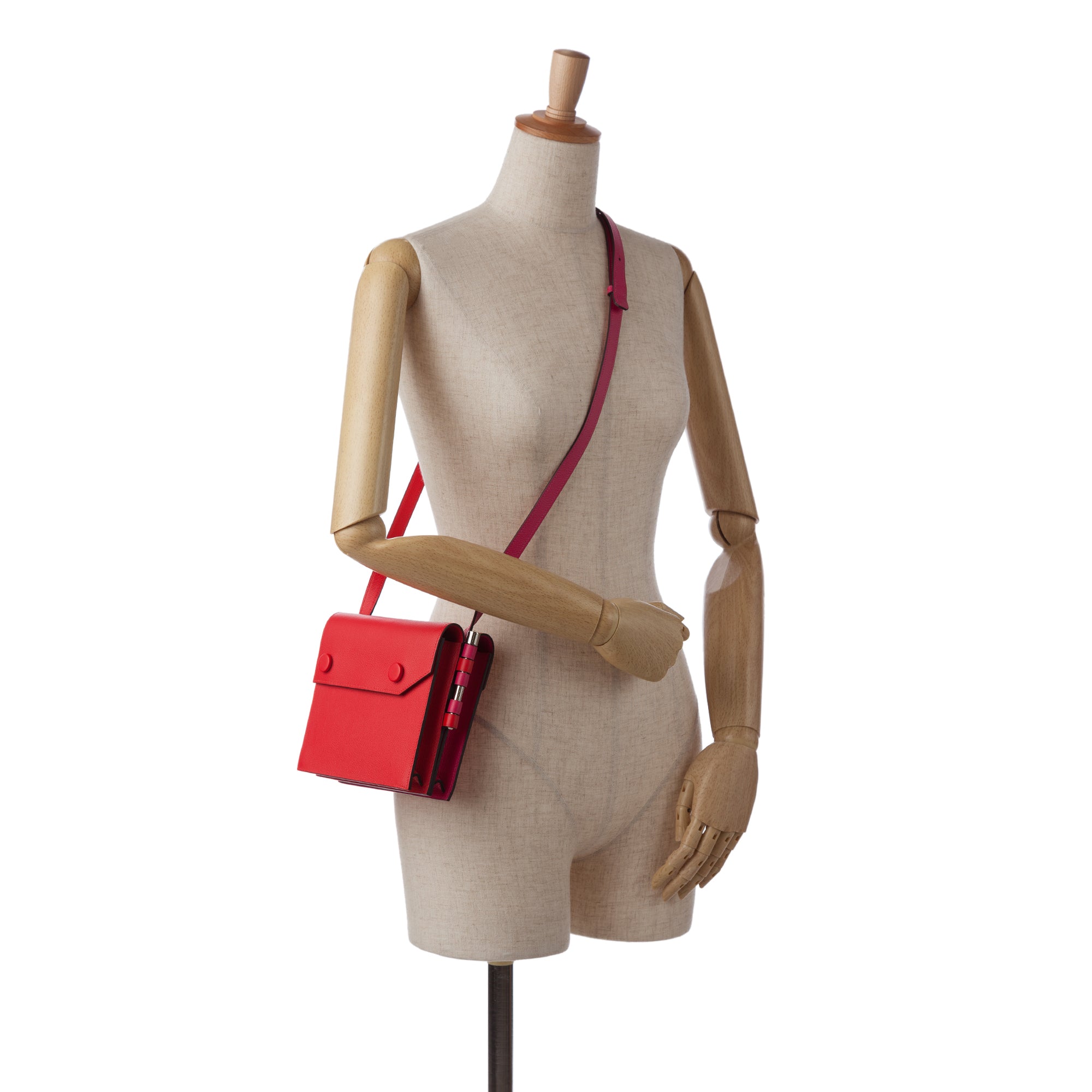 Hermes | Pre-Owned Evercolor Twins | Red/PinkPink