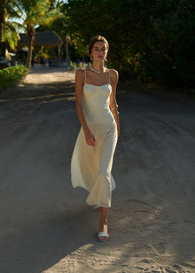 Palermo Linen Corset Dress | Bone