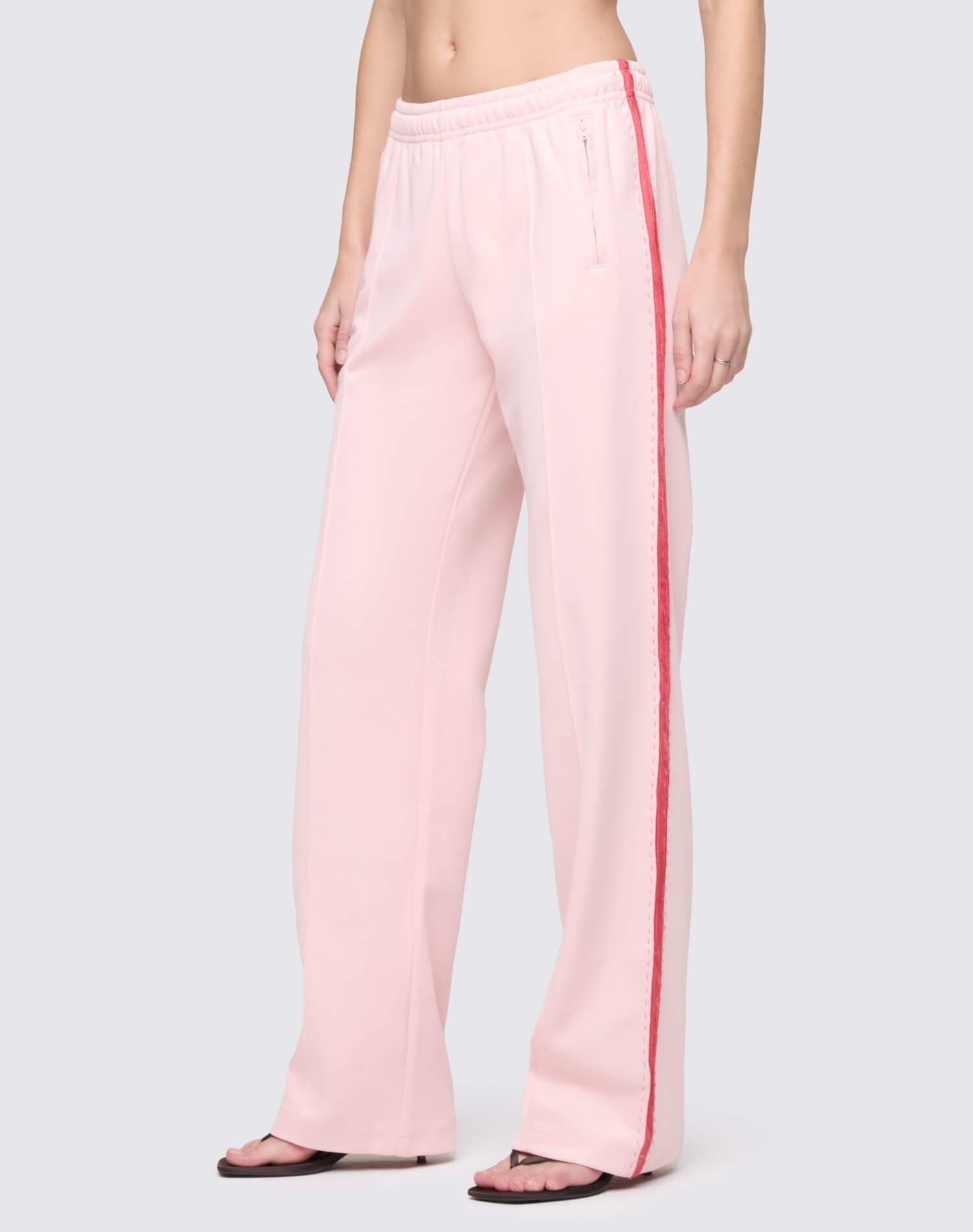 Womens | Sunland Track Pant | Pink Salt With Red