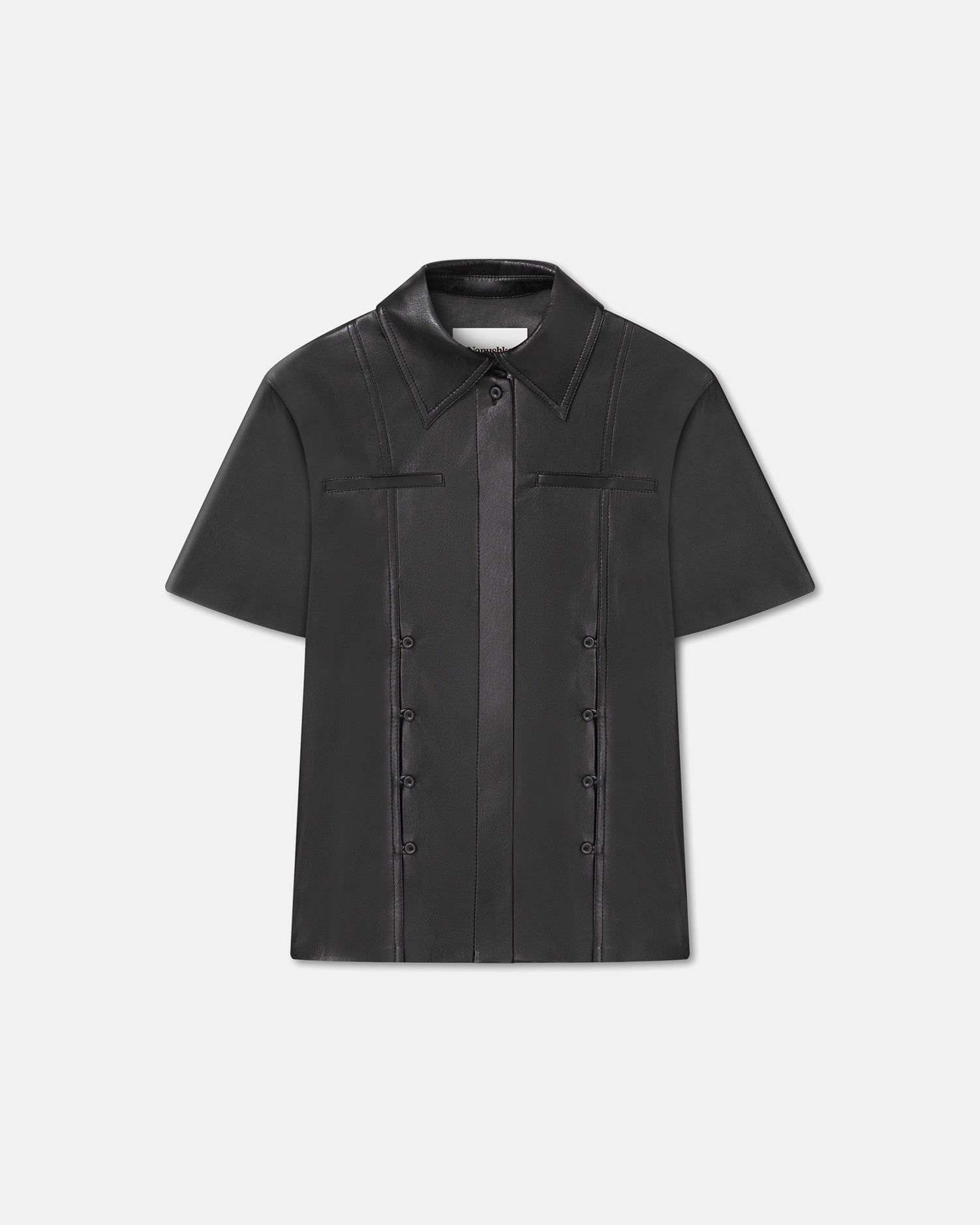 Lani Okobor Alt-Leather Shirt | Black