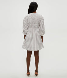 Zuri Smocked Mini Dress | Espresso Combo