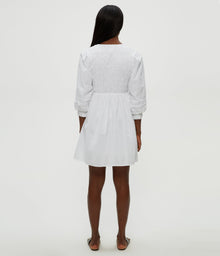 Zuri Smocked Mini Dress | White