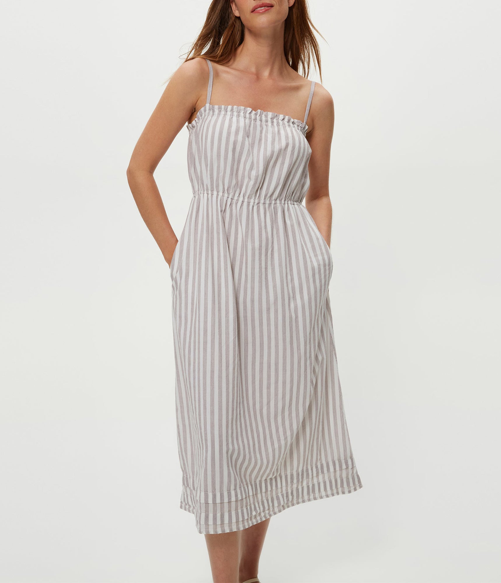 Glenda Strappy Maxi Dress | Espresso Combo