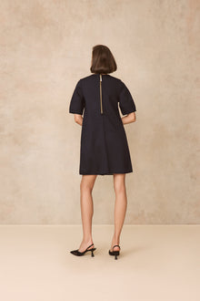 Double Face Jersey Reversible Tunic Dress | Navy/Frost