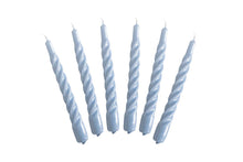 Lacquered Twisted Taper Candles | Denim | Set of 6