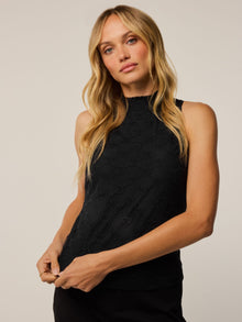 Women | Wolf Links Lace Mock Neck Top | Shepherd