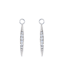 Comet Trail Huggie Charms | Silver