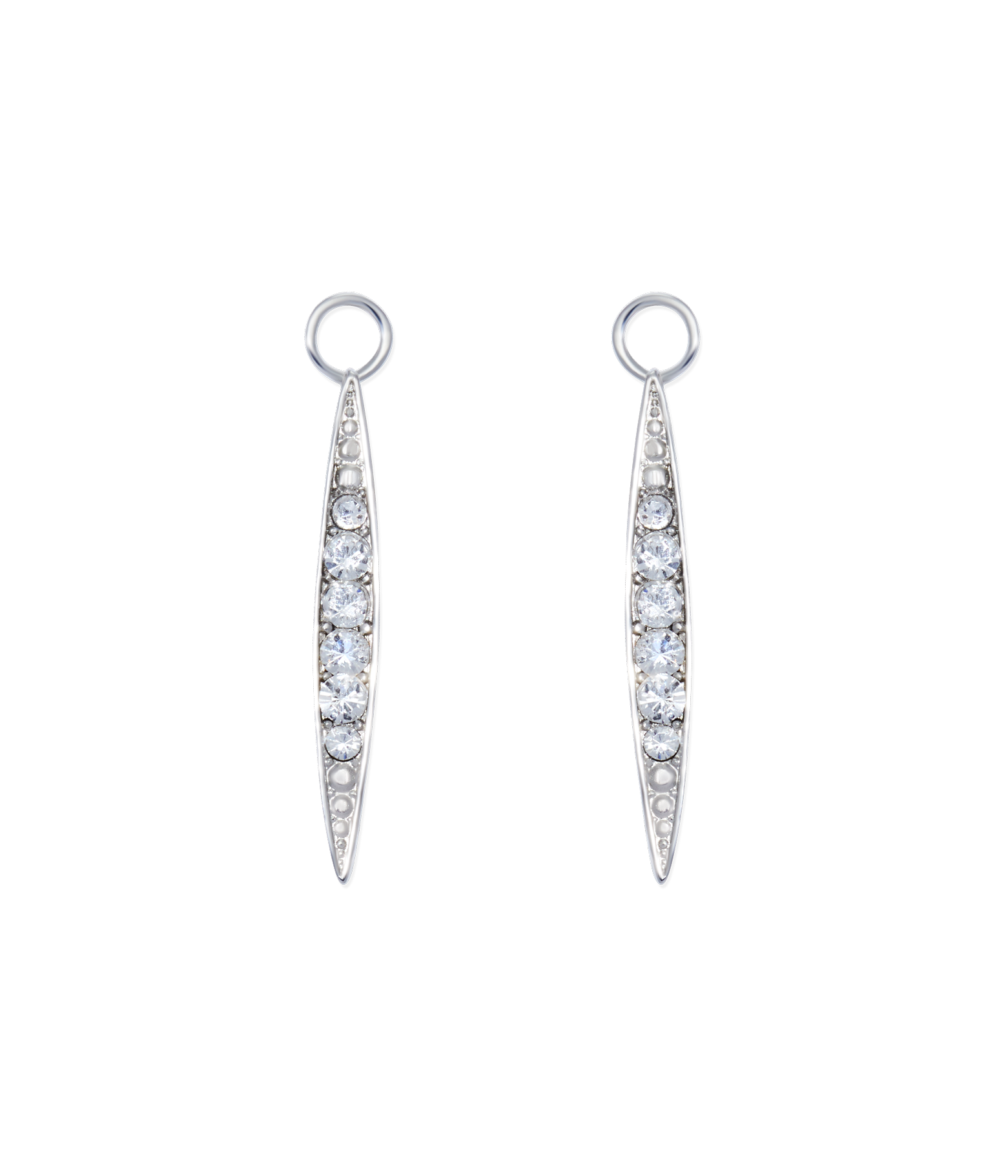 Comet Trail Huggie Charms | Silver