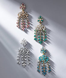 Elena Statement Earrings | Crystal