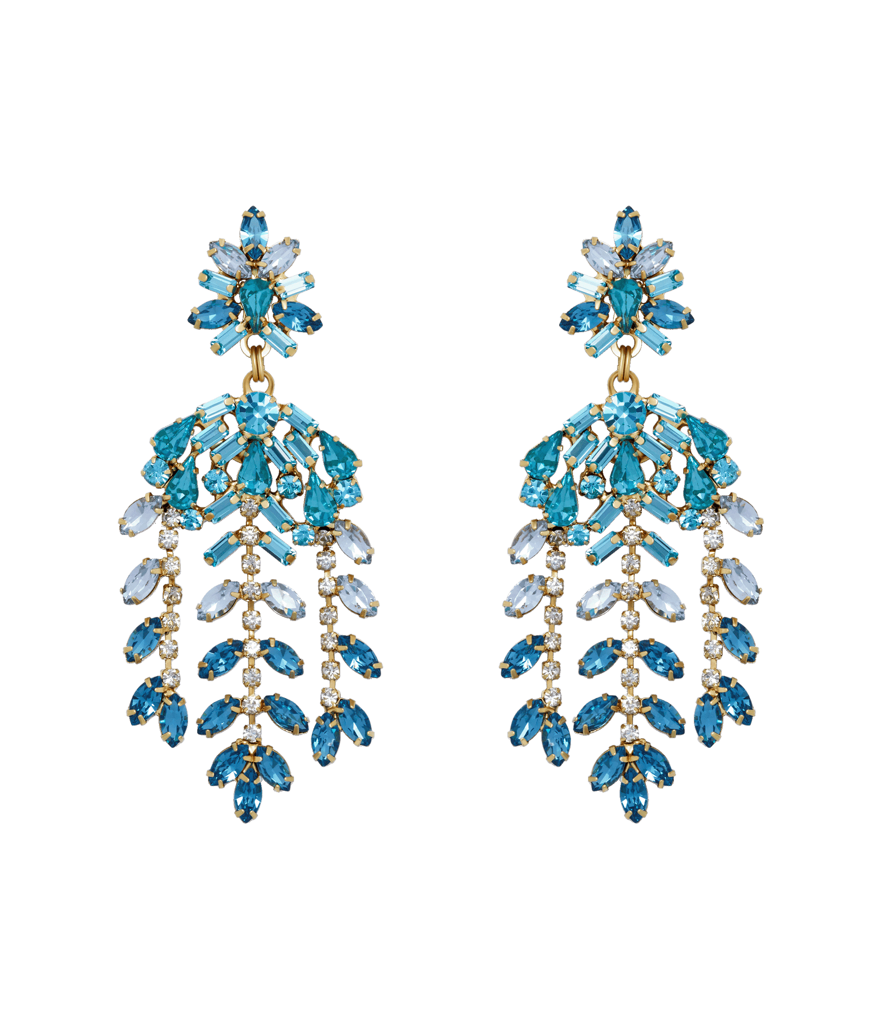 Elena Statement Earrings | Blue