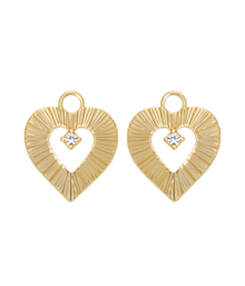 Heart Huggie Charms | Gold