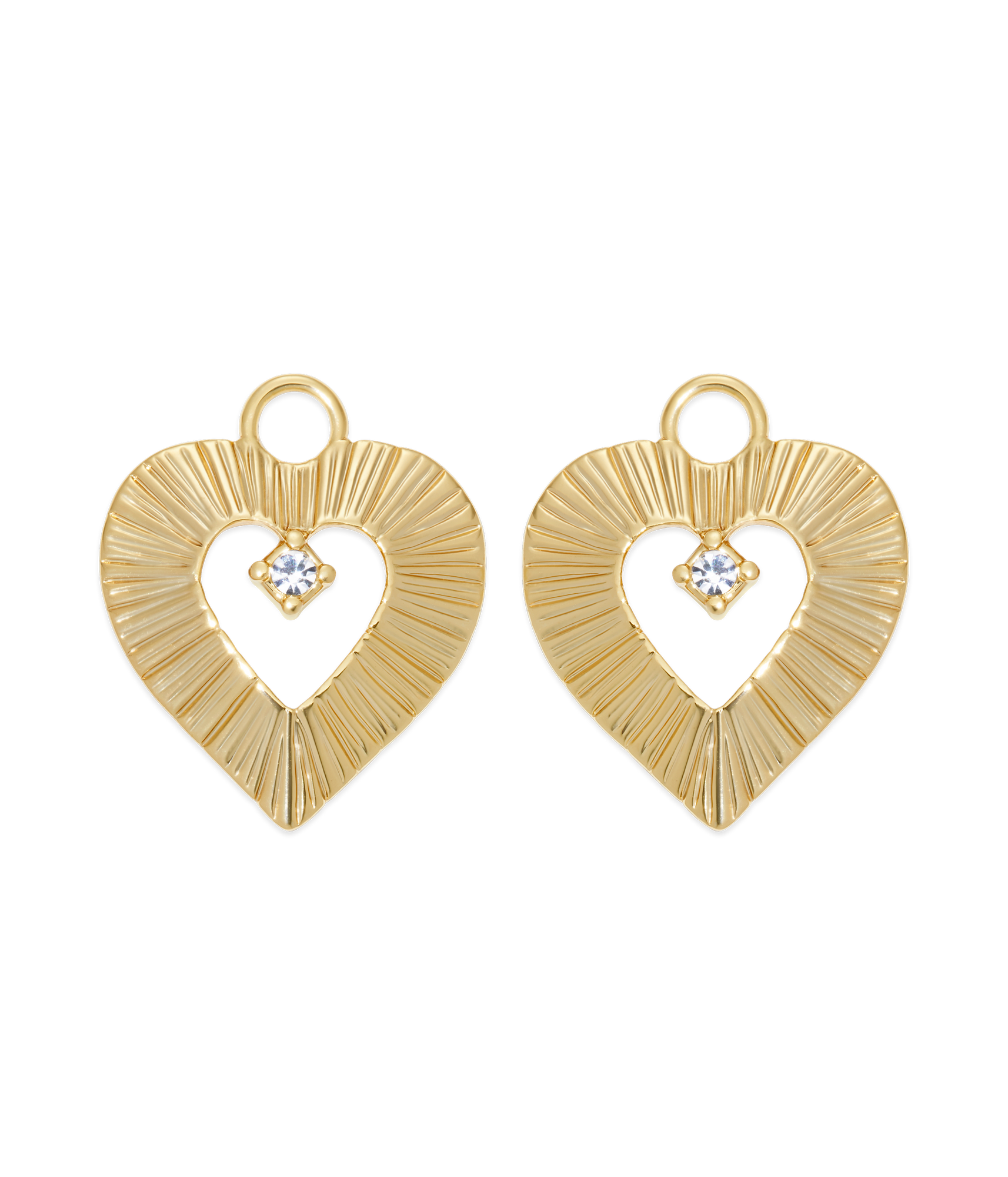 Heart Huggie Charms | Gold