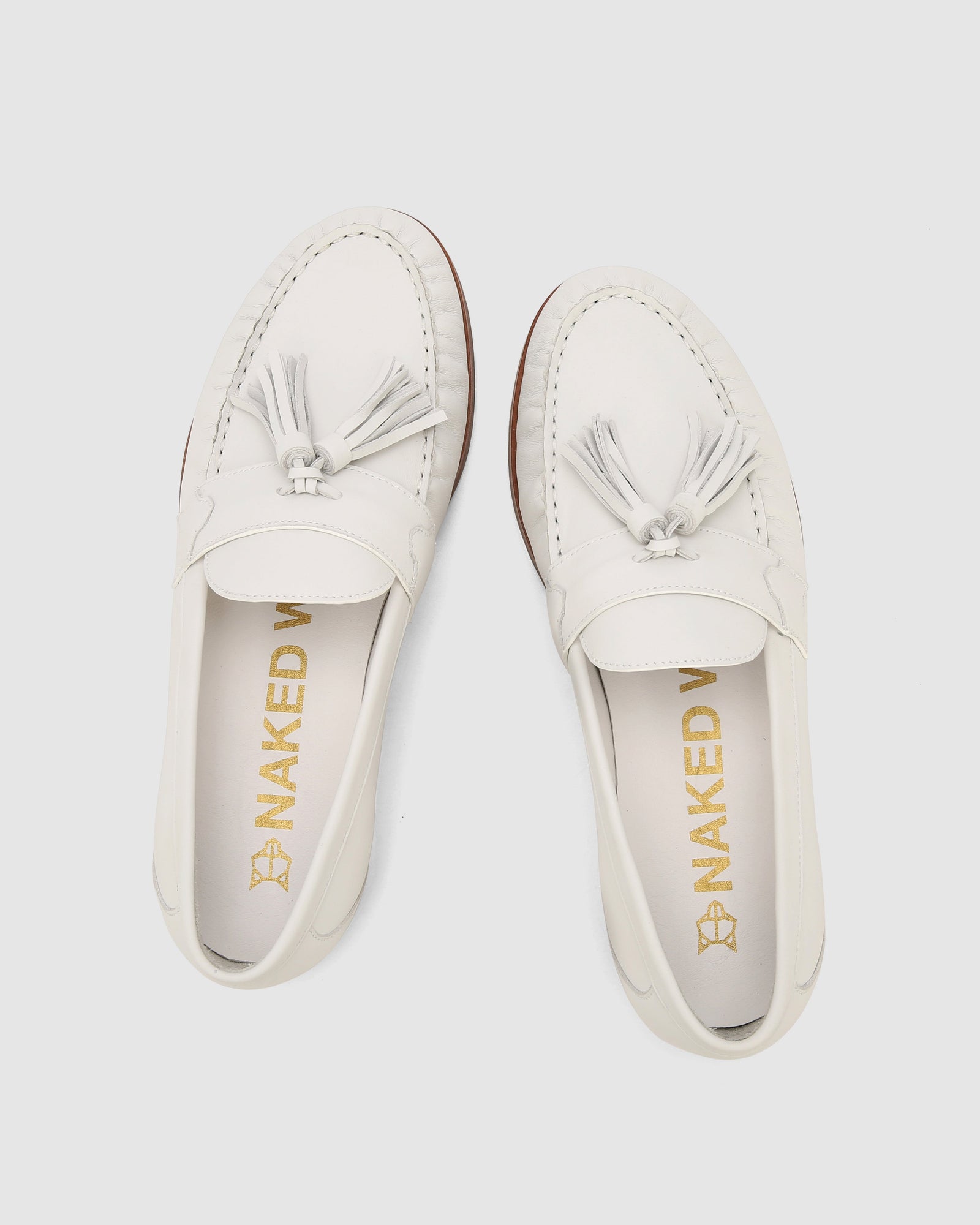 Mens | Lido Wave Cow Leather Loafer | Pure White