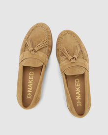 Mens | Lido Cow Suede Loafer | Tan