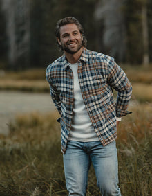 Men | Hudson Double Brushed Flannel | Cedar Plaid