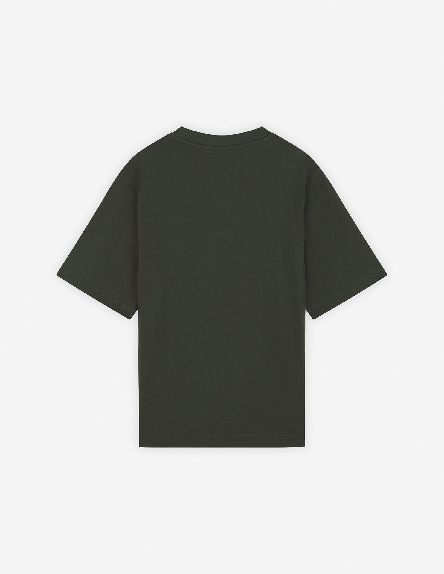 Mens | Bold Fox Head Patch Oversize Short-Sleeve Cotton Tee-Shirt | Ranger Green