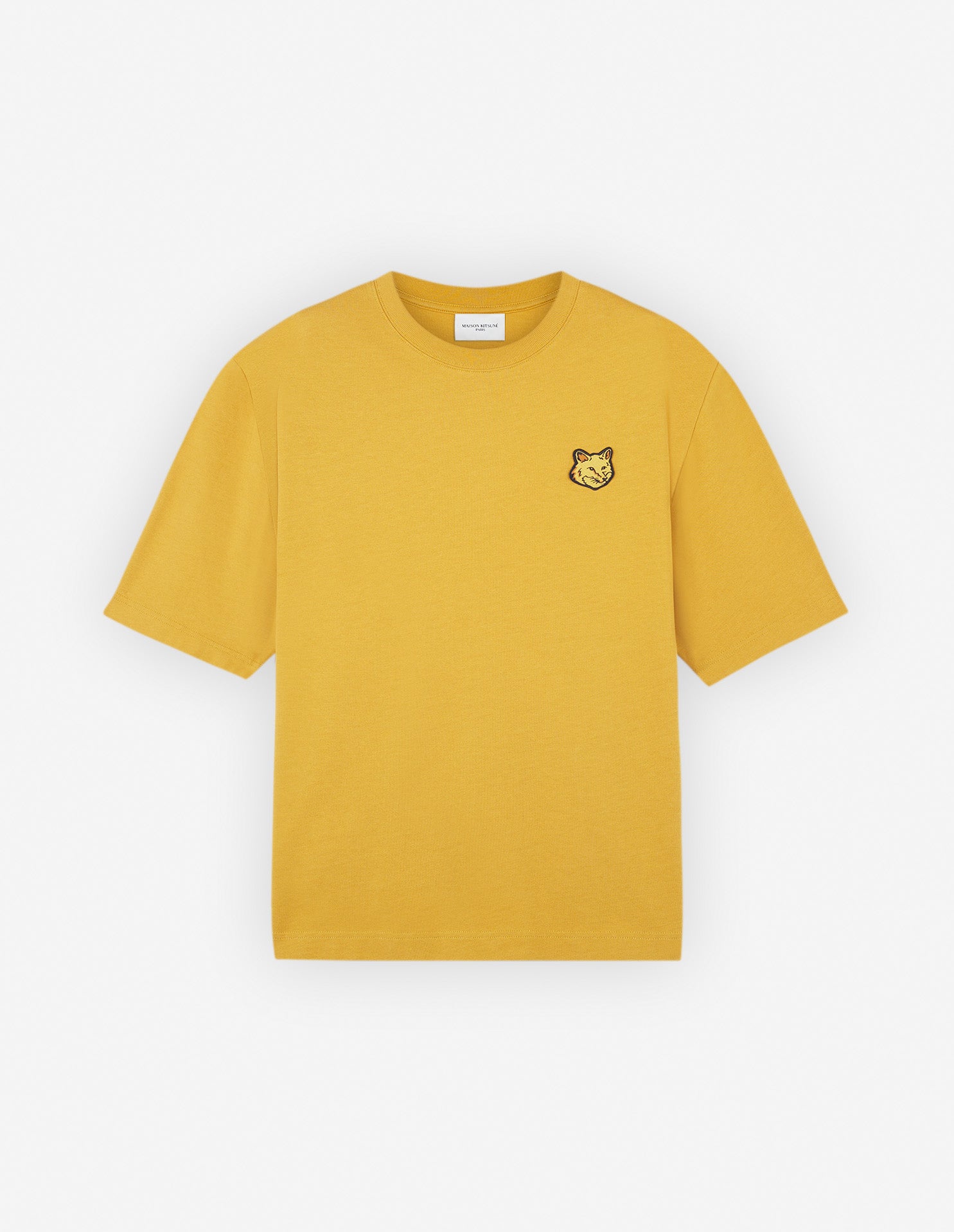 Mens | Bold Fox Head Patch Oversize Short-Sleeve Cotton Tee-Shirt | Trench