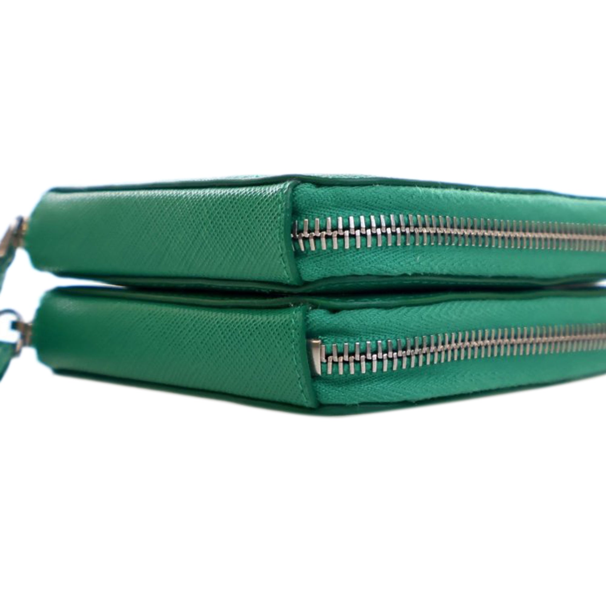 Prada | Pre-Owned Mini Saffiano Lux Double Triangle Satchel | Green