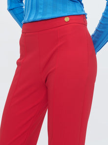 Lola Jersey Crop Pant | Red