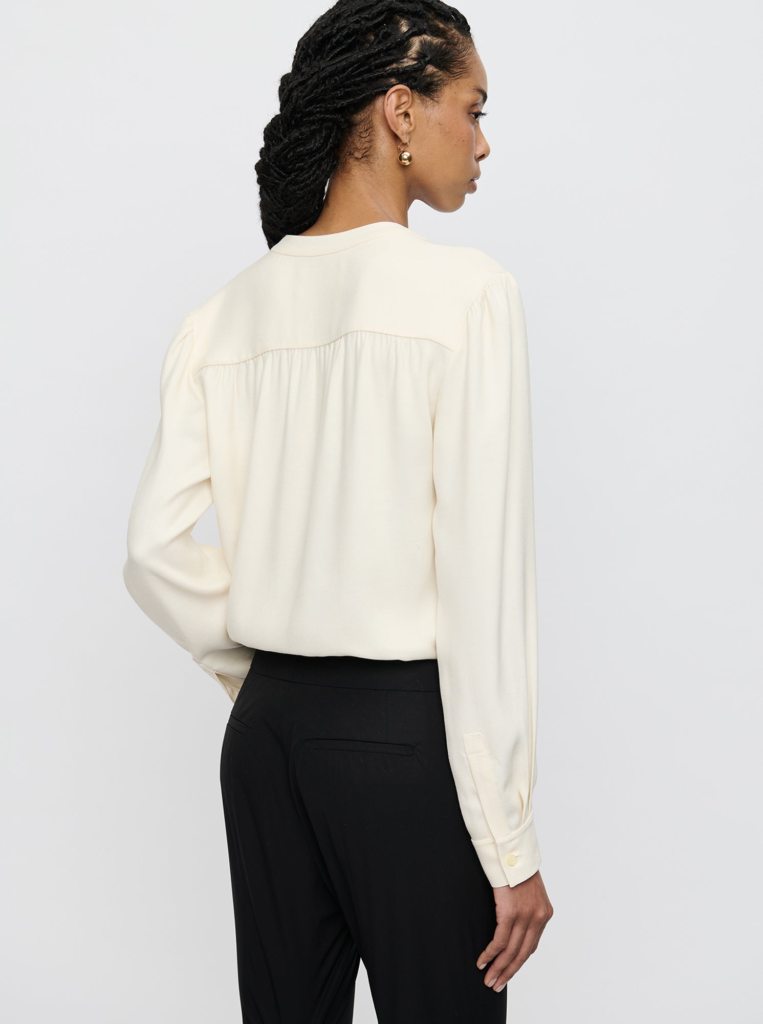 Athena Crewneck Top | Ivory