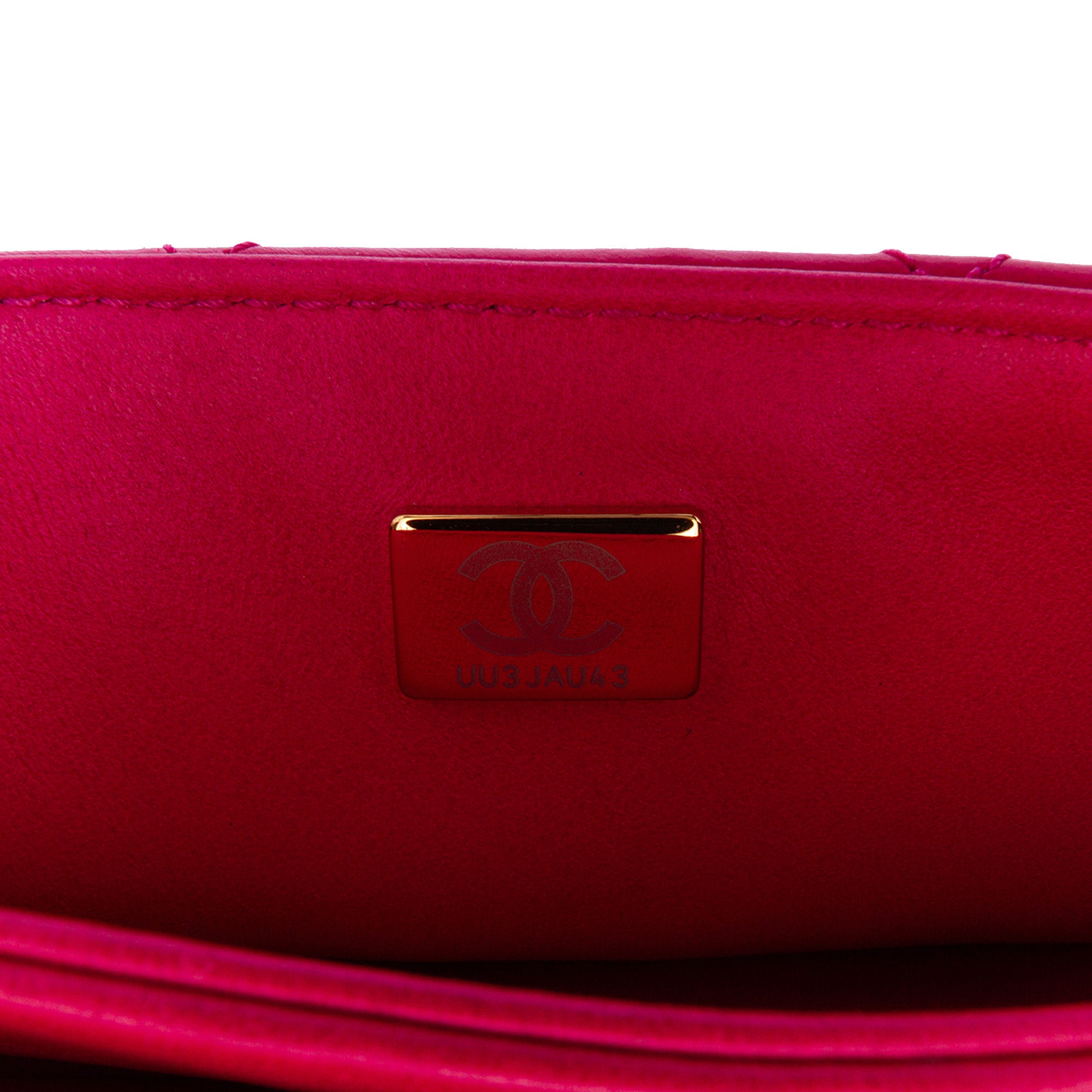 Chanel | Pre-Owned Small Quilted Lambskin On And On Chain Flap - II | Pink/Dark Pink