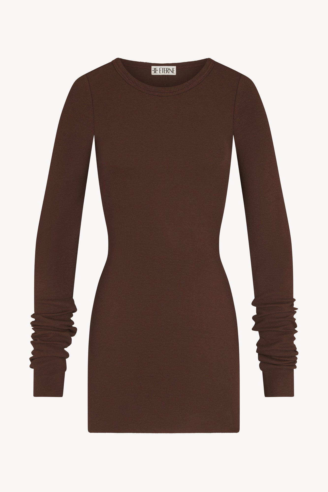LONG SLEEVE CREWNECK MINI DRESS - ETERNE