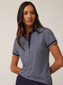 Women | Monogram Scarlett Polo | Maltese Blue