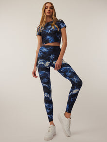 Women | Luna Ghost Dancer Smoke Short Sleeve Tee | Maltese Blue