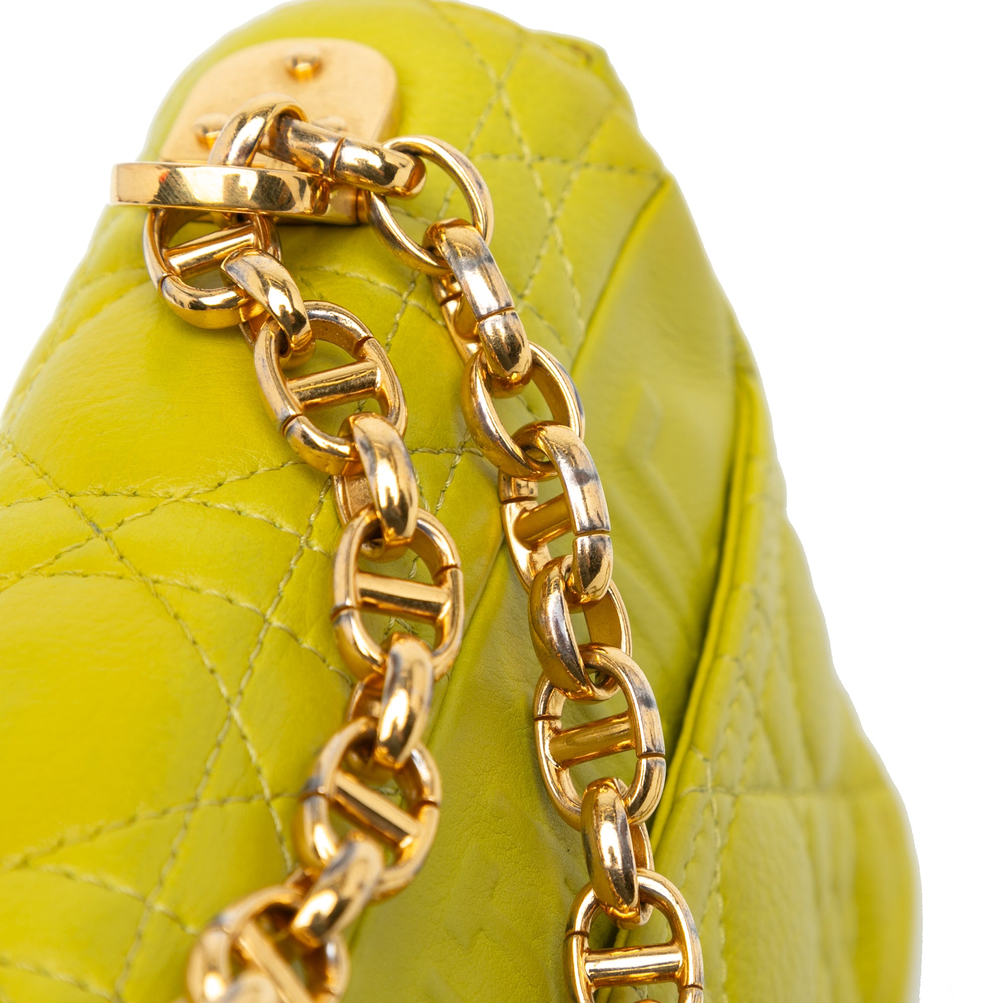 Dior | Pre-Owned Small Calfskin Cannage Caro Bag | Yellow/Neon Yellow